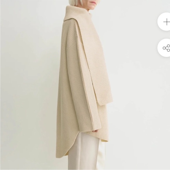 Toteme Cream Ribbed Sweater - Picture 2 of 3